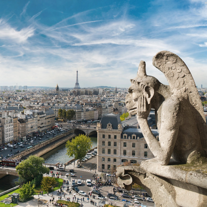 Scanlon Gargoyle - Wrapped Canvas Print, 30cm H x 30cm W x 3.8cm D
