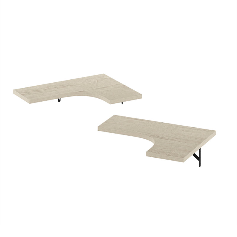 Kaisey 2 Piece Floating Shelf, Pine Oak
