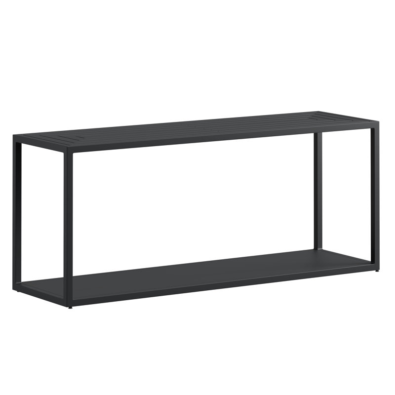 Console Table, Textured Black