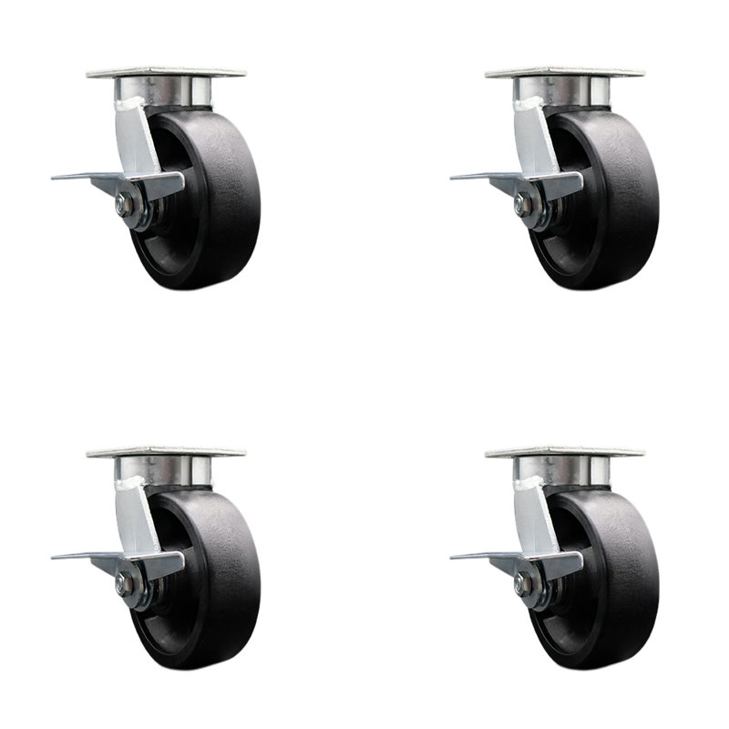 Caster Set with Brakes