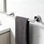 Barre à serviettes en acier inoxydable de qualité supérieure pour salle de bain - Porte-serviettes mural robuste avec finition chromée antirouille - Installation facile pour une utilisation polyvalente