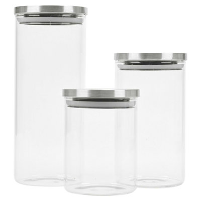 Glass Jar - Set of 3
