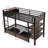 Twin Size Metal Bunk Bed with Storage Shelves, Drawers, Guardrails & Built-In USB Charging Ports, Black-747882482