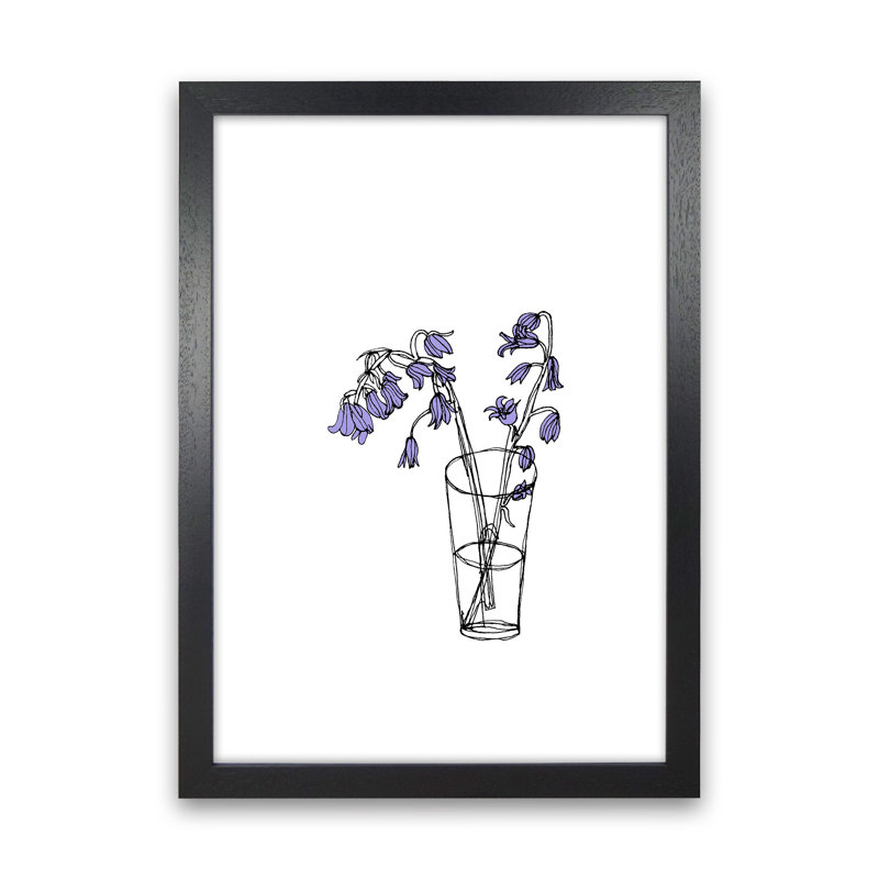 Bluebells Lilac by Carissa Tanton - Print, Black Framed, 63cm H x 46cm W x 3cm D