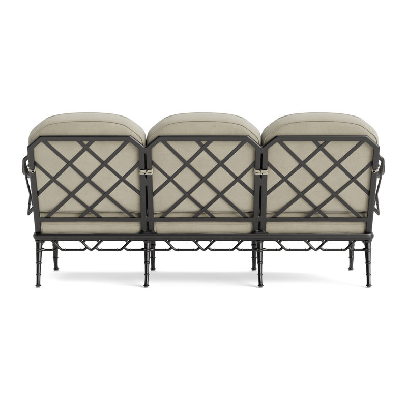 Calcutta Outdoor 3 - Seat Patio Sofa, Fusion Charcoal, Textured Pewter