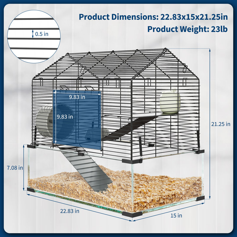 54cm Steel Floor Bird Cage