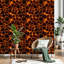 Papier peint adhésif auto-adhésif amovible à motif géométrique craquelé, géométrique, craquelé, orange, magma-1313904643
