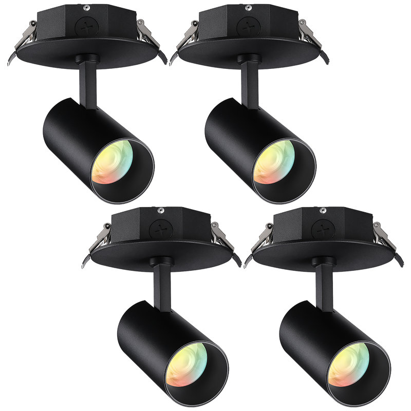 Projecteur encastré à DEL 4 po à intensité variable et rotatif, sélectionnable 27K / 3K / 35K / 4K / 5K