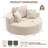 55" Oversized Boneless Swivel Round Pillow Back Sofa, Modern Comfy Lounge Seating-1788265066