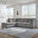 Canapé modulaire rembourré 6 pièces Ikumi
