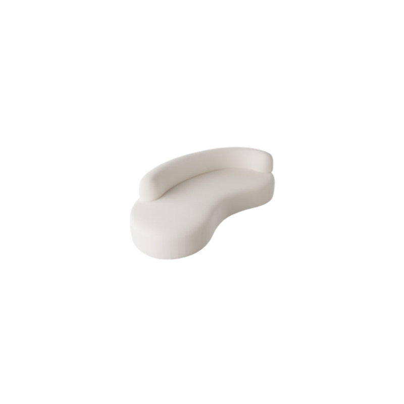 Canapé semi-circulaire, H 25,59 po x l 82,68 po x P 33,47 po