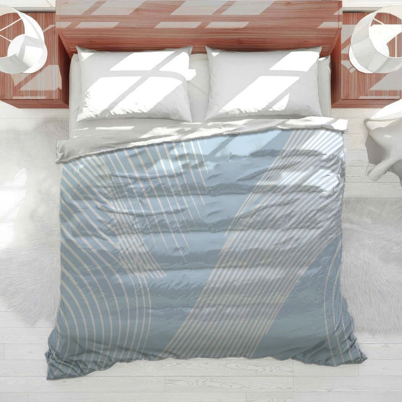 Line Art Cool Microfiber Duvet Cover, King Duvet Cover