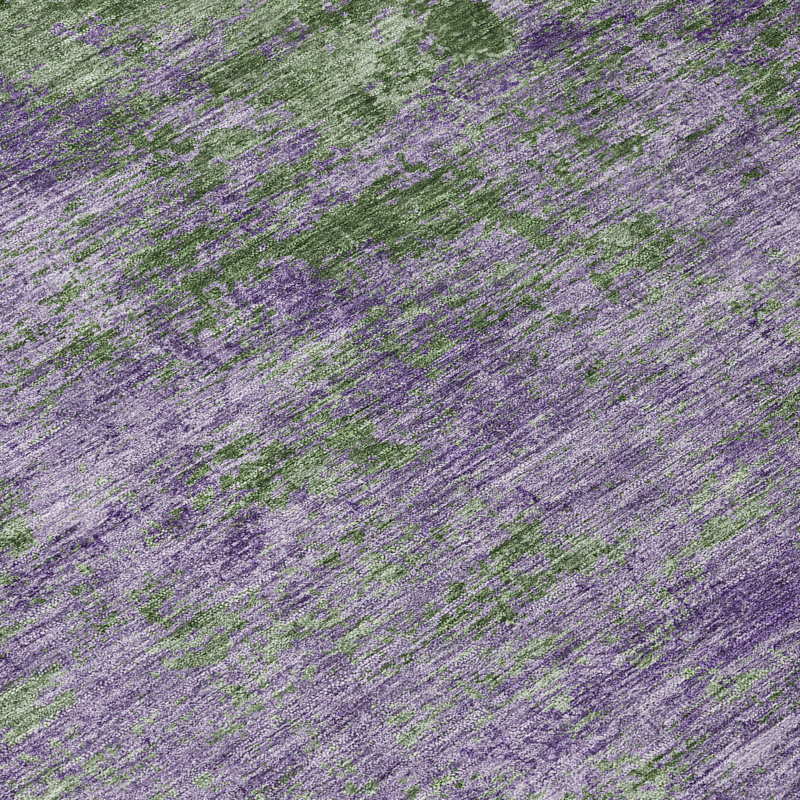 Tapis mauve intérieur / extérieur lavable à la machine Christn ACN1361, Rectangulaire 8 pi x 10 pi
