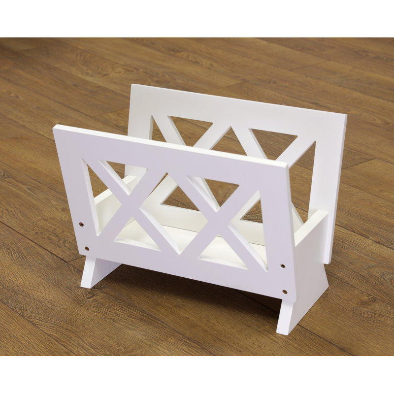 Porte-magazine contemporain, blanc