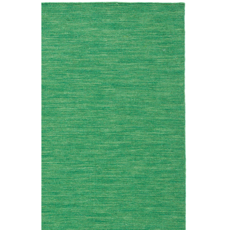 Tapis vert en laine / coton tissé à la main Kilim, Rectangulaire 3 pi x 5 pi