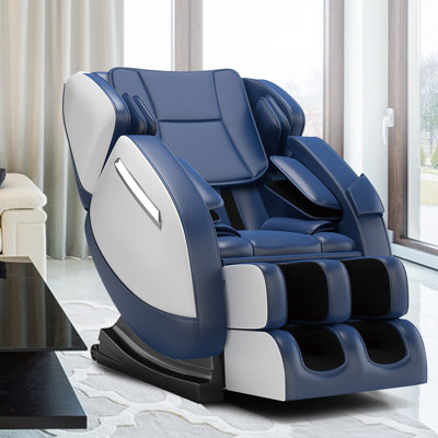 Fauteuil de massage inclinable électrique en similicuir