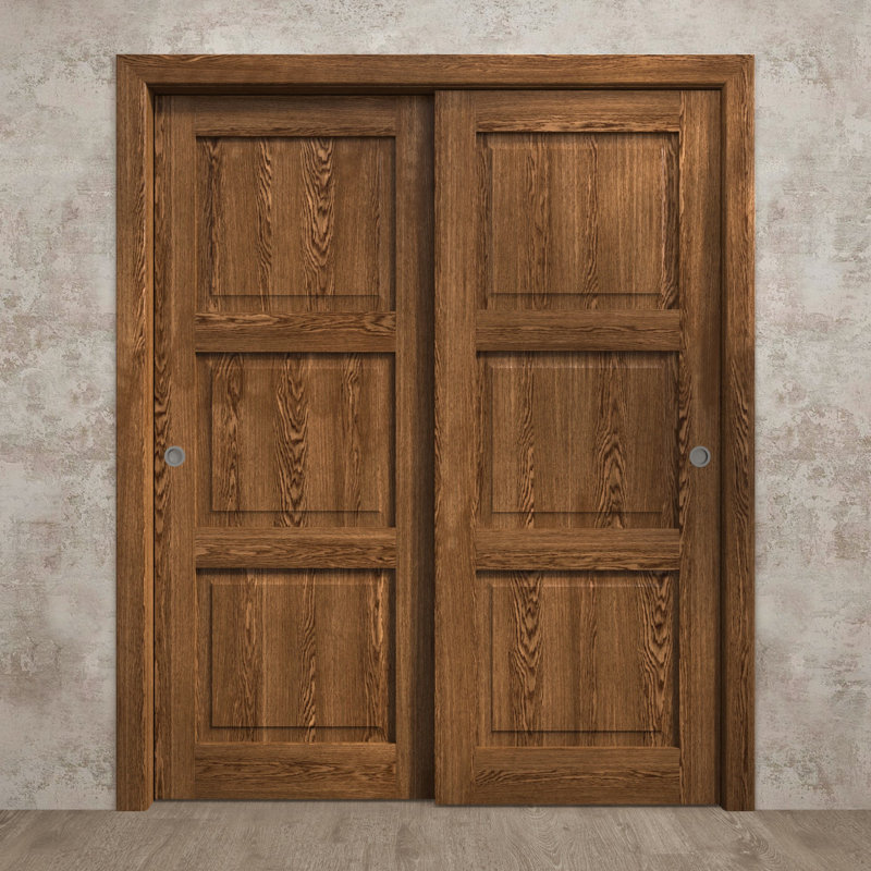 Portes coulissantes pour garde-robe coulissantes | Ego 5010 | Ensemble de quincaillerie Rails | Portes de garde-robe de chambre en bois massif