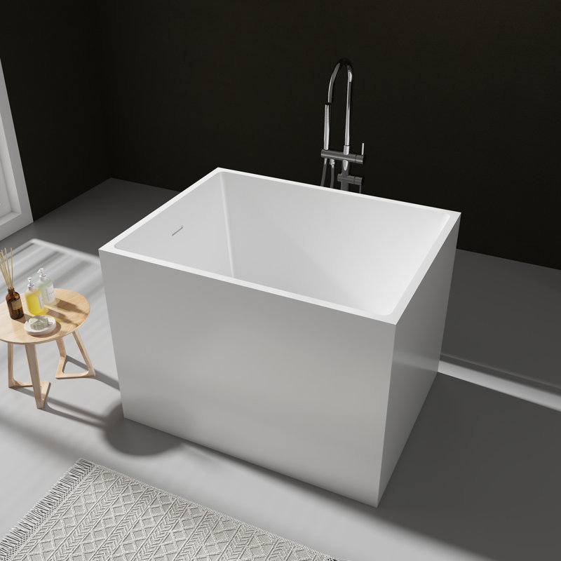 35" Freestanding Tub Acrylic Freestanding Soaking Bathtub