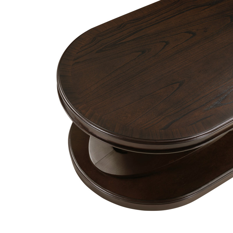 3 Pieces Wood Living Room Table Set, Espresso