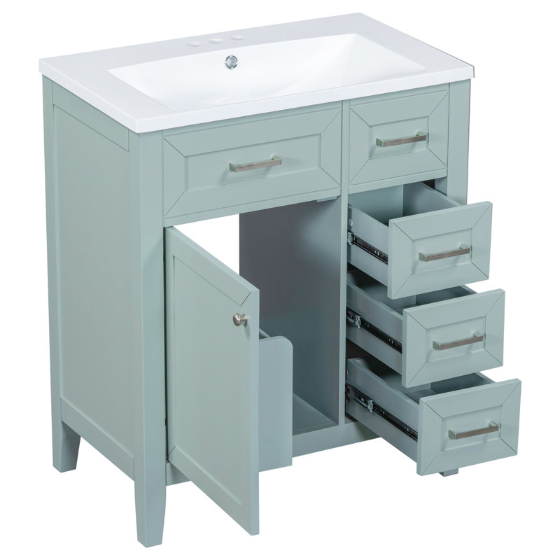 Meuble-lavabo de 30 po avec lavabo - Conception autoportante et tiroirs élégants