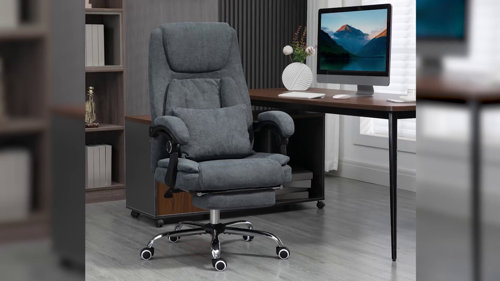 Cranbrook Big and Tall Ergonomic Reclining Executive Office Chair with Foot Rest Hokku Designs Upholstery Color: Brown/Black