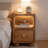 Small Narrow Nightstand With Drawers, Solid Wood Nightstand, Walnut Night Stand, Mid Century Side Table, Modern Bedside Tables For Bedroom-2507858-3224577
