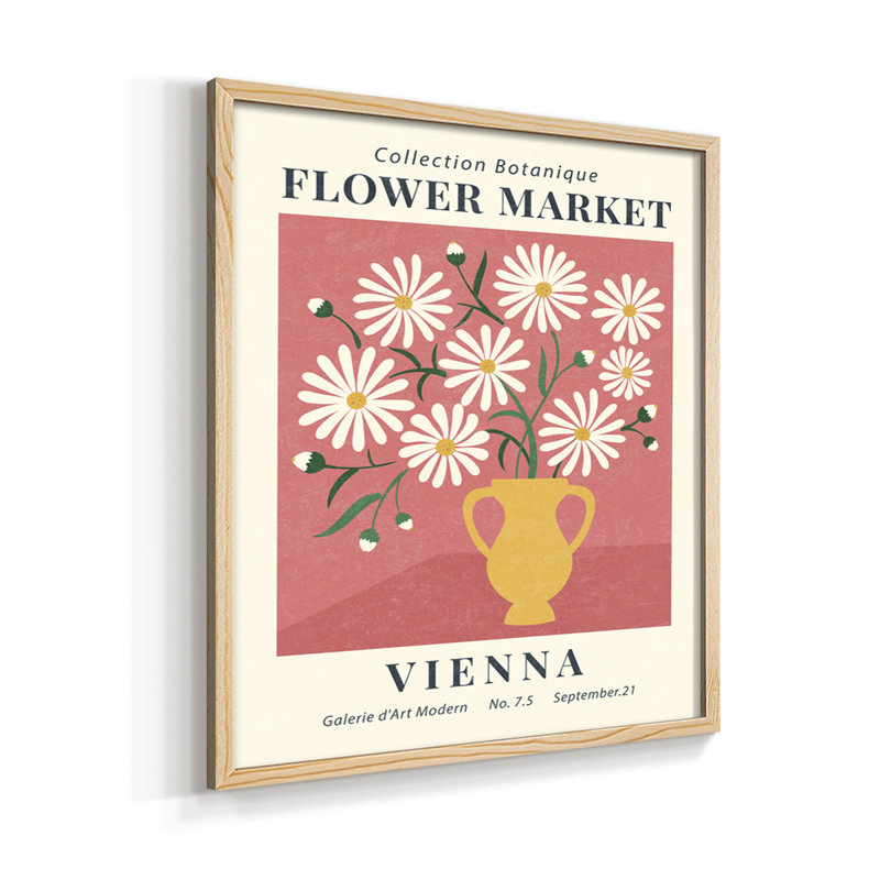«Vintage Floral Print», impression encadrée - ensemble de 4, H 44 po x l 14 po, Naturel