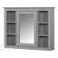Armoire de rangement pour salle de bain 35 po x 27,5 po avec miroir, fixation murale grise polyvalente, miroir de salle de bain, 35 po x 27,5 po, planche, spacieux-52897119