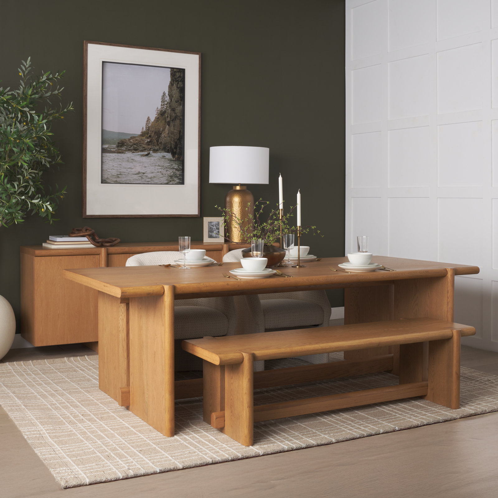 Lilas 94" Oak Dining Table