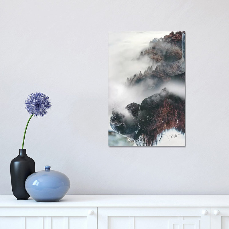 Bison 1 Piece Wrapped Canvas Wall Art, 45.72cm H x 30.48cm W x 1.91cm D