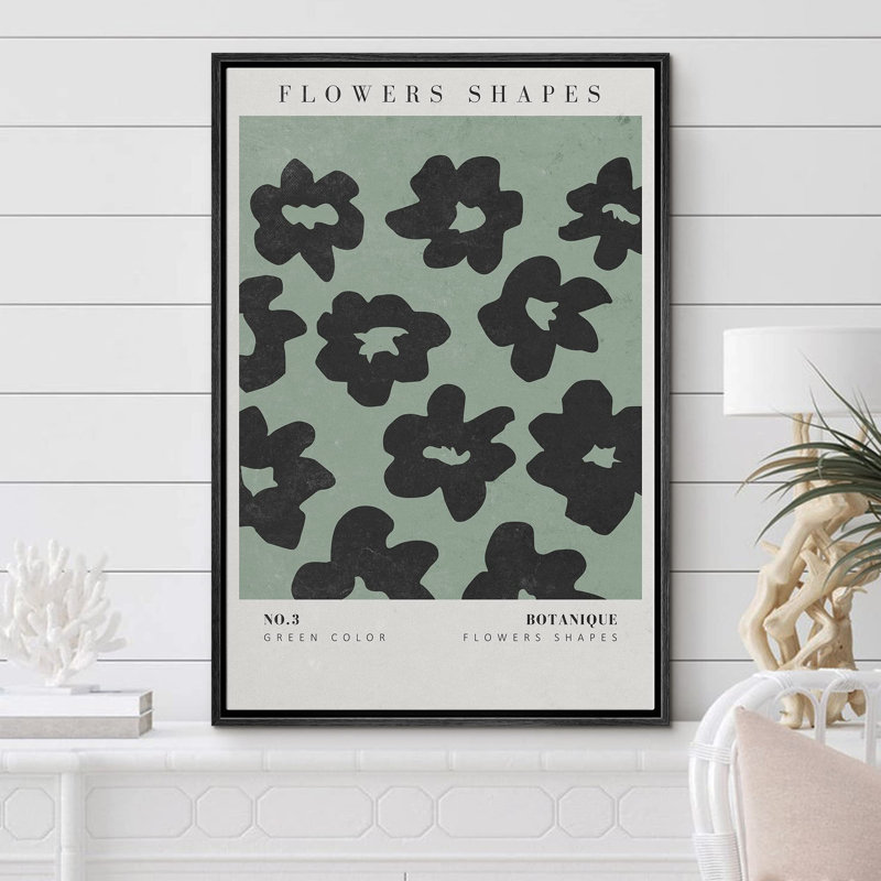 Silhouette de forêt, marguerite, fond vert, floral, nature, illustrations, moderne, décoratif, relax, calme, Noir