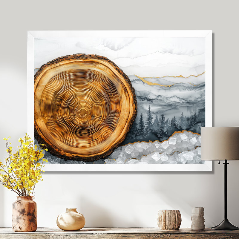 Graviela - Landscapes Wall Art, H 34 po x l 44 po, Avec cadre, Blanc