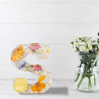 Fleur, veilleuse, fleur, lettre, cadeau de décoration en résine