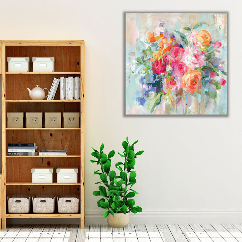 Sun Drenched Bouquet - reproduction d'art sur toile, H 20 po x l 20 po