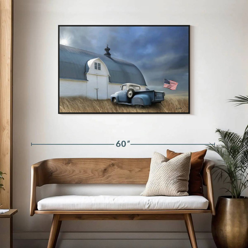 «Let Freedom Reign», Cadre flottant noir, 43 po x 29 po