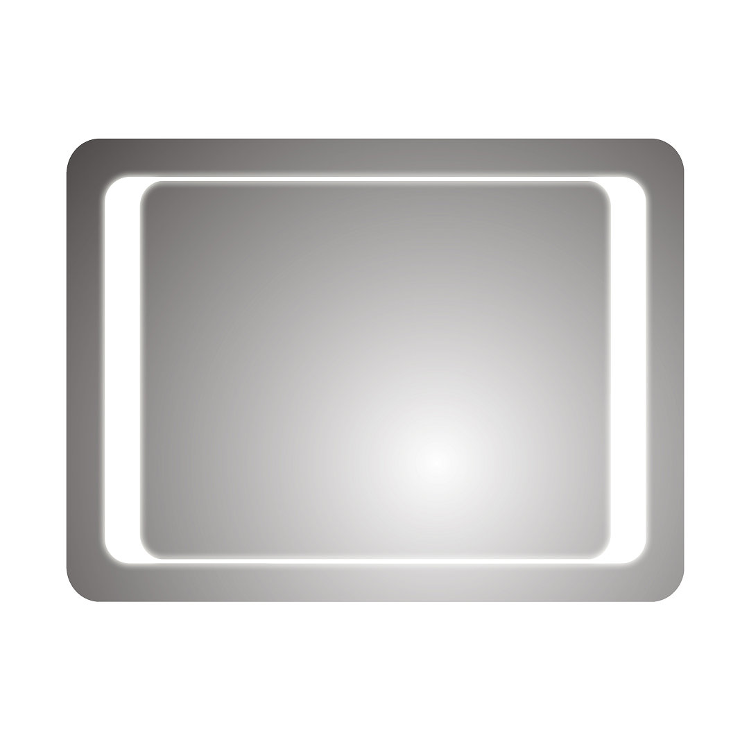 iBathUK Nova Wall Mounted LED Illuminated Bathroom Mirror with Touchless Sensor and Demister Pad and White Lights, 800 x 600mm
