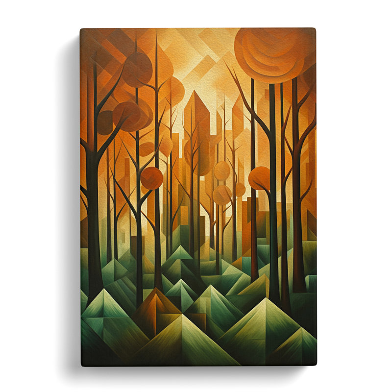 Forest Cubism No.2 - Print, 50cm H x 35cm W x 3cm D