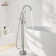 2 Handle Floor Clawfoot Tub Faucet with Diverter