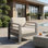 Fauteuil en polyester avec coussins Sunbrella de 32 po de largeur Badnath