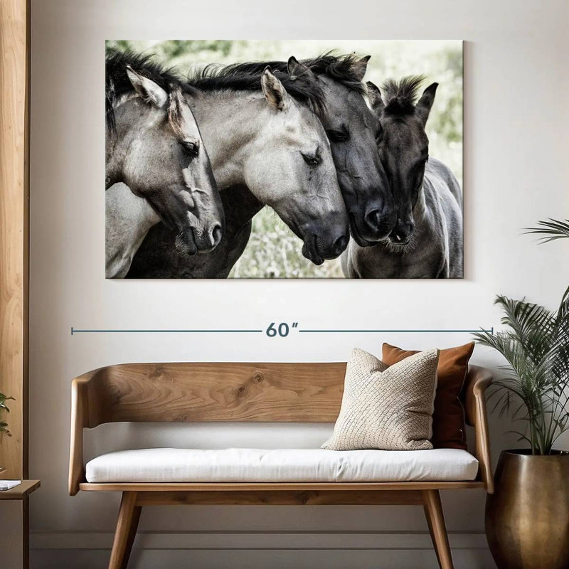 Van Den Four Konik Horses, H 34 po x l 51 po