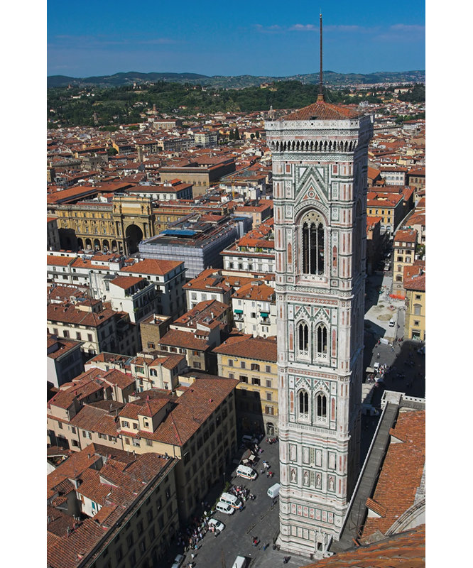Clocher de Giotto, Florence, Italie, H 18 po x l 12 po