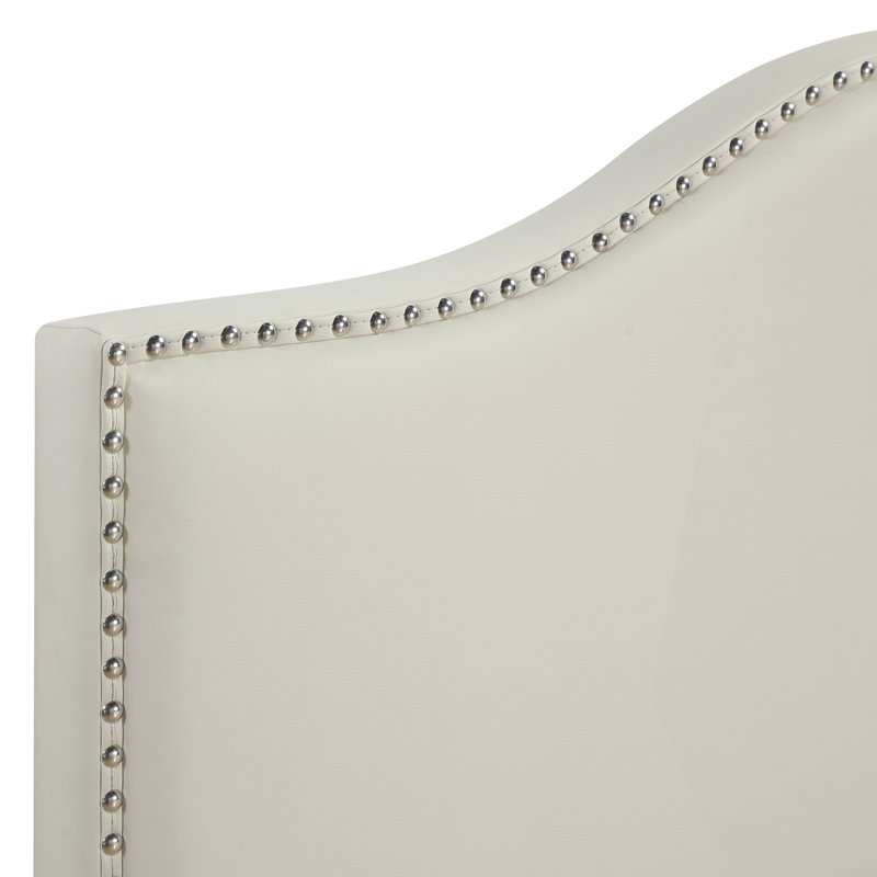 Zoe Cream Faux Leather Queen/Full Headboard
