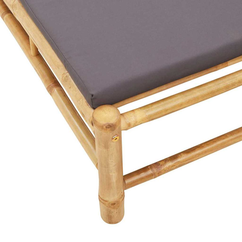 199cm Long Single Chaise with Cushions, Grey