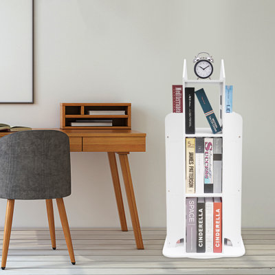 Philson 37.4'' H 3-tier Rotating Bookshelf