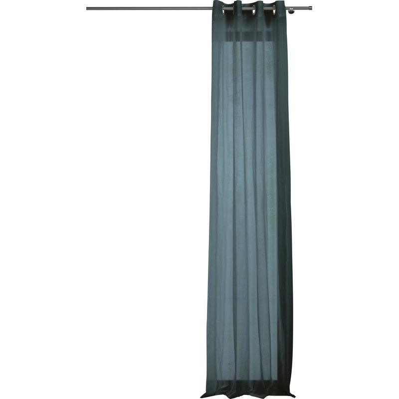 Uni Eyelet Sheer Thermal Curtain, MoonLight/Blue