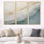 Minimalisme, vague bleue et grise, horizon I - ensemble de décorations minimalistes côtières-107755272-107755271