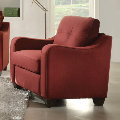 Fauteuil en lin capitonné de 30 po de large Beyer