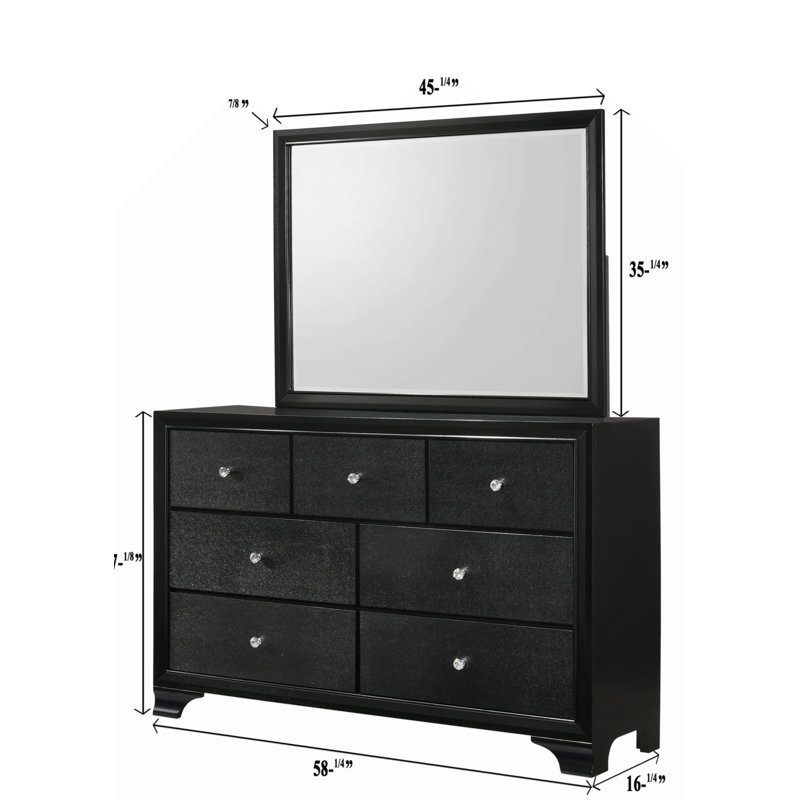 Commode à tiroirs de style contemporain, Noir