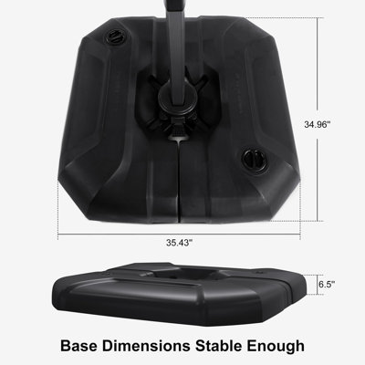 10.38kg Plastic Free Standing Umbrella Base