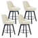 Swivel Upholstered 26''Counter Stool And Bar Stools With Full Back And Solid Wood Frame